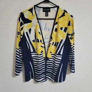 Frank Lyman Yellow and Blue One Button Jacket